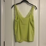 EXPRESS NWT Satin Lace Strap V-Neck Downtown Cami Top XS Lemon Yellow Shirt Photo 6