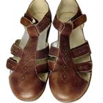 Propet Heather Fisherman Sandals Brown Leather Embroidery Grandmacore Sz 7 1/2 Photo 2