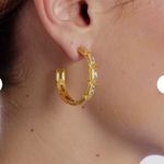 NWOT Julie Vos Hoop Earrings Gold Photo 1