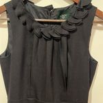 J.Crew  Factory Suiting Black Wool Blend Ruffle Neckline Sheath Dress Size‎ 0 Photo 0