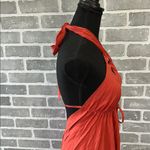 Amiana Halter Neck Beach Dress Terracotta Color Women’s Size Medium Red Photo 8