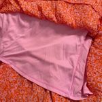 Rachel Zoe Pink & Orange Floral Flutter Sleeve Tiered A-Line Mini Dress Photo 8