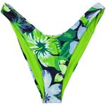 Aerie  Cheekier Plus Bikini Bottoms Tropical Floral Print Green Blue XL Photo 0