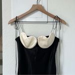 NWT Anna October Amur Tulip Midi Dress in Black and Cream Photo 3