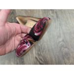 Palter DeLiso Genuine Stiletto Heels Black Pink Floral Silk Fabric Shoes 38 Photo 6