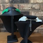 Vintage six strand Green and White beaded necklaces Photo 4