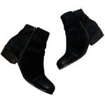 Joie  Gypsy Ankle Boot Size 36 US 6 Black Suede Leather Bootie Low Heel Photo 4