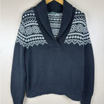 Ralph Lauren Lauren Womens Black Nordic Sweater Shawl Collar approx Size M Photo 0