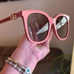 Gucci Authentic 54 cat eye square Acetate logo sunglasses Photo 7