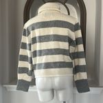 Calvin Klein NEW Jeans Wool-Blend Turtleneck Sweater Cream/Grey Size L EXCELLENT Photo 3