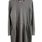 Gap  MEDIUM Gray Sweater Dress Long Sleeve Lagenlook with Pockets Distressed Fade Photo 0