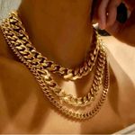 #404 GOLD Round Link Chain Gold Photo 1