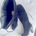 Black Heeled Boots with Durable Construction Size 6.5 Photo 2