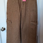 Edikted NWTS  Mid Rise Cargo Carpenter Jeans Women's XS (2-4) Brown Wash Photo 0