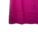 Three Eighty Two Revolve  Short Sleeve Button Fuchsia Flutter Sleeve Blouse Med. Photo 5