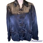 Vintage Black Satin Asian style shirt size M Size M Photo 0