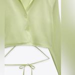ZARA Satin Effect Crop Shirt (Size M) Photo 3