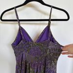 American Vintage Y2K Bohemian Purple Babydoll Maxi Dress Fairy Festival Summer Earth Girl Small Photo 5