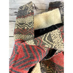 Me Jane Women's Aztec Sherpa Vest M Red Black Photo 4