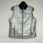 Ralph Lauren Lauren  Black & Silver Reversible Womens Vest Jacket L Warm Winter Photo 10