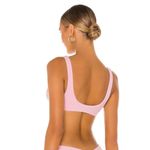It's Now Cool 90's Crop Bikini Top in Pastel Pink Terry Size L Photo 1