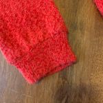 Cato  Sweater Medium Vibrant Red Textured Knit Super Soft Crewneck Photo 5