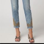 White House | Black Market NWOT WH BM Sz: 6 Mid-Rise Everyday Soft Denim Embroidered and gold beaded Hem Photo 1