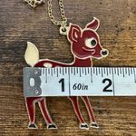 Disney WALT  PRODUCTIONS Vintage Bambi Enamel Necklace Photo 4