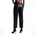 Ted Baker London Plaider Black Faux Leather High Rise Straight Pants NEW 2 / US6 Photo 5