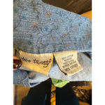 Two Twenty Women Blue Denim Floral Embroidered Frayed Hem Vest Medium Photo 2