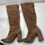 Steve Madden  Women 8 Brown Leather Suede Novela Over The Knee Chunky Heel Boots Photo 0