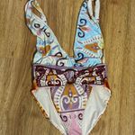 One Piece Agua Bendita Plunge  Swim Suit Photo 4