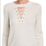 n:philanthropy  cream lace neck wool sweater Photo 13