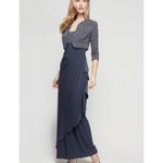 Alex Evenings sz 14 blue glitter formal sheath dress NWT (no jacket) Photo 3