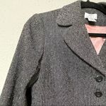 Loft Ann Taylor  Black & White Tweed Boxy Fit Blazer Jacket 4P Dark Academia Photo 3
