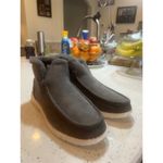 ocean coast SHERPA lined booties dark gray womens size 9.5 Photo 3