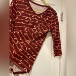 kim rogers NWT  Perfectly Soft Size S Owl Tree Print 3/4 Sleeve V Neck Tee Shirt Photo 4