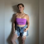 American Eagle Highest Rise Baggy Shorts NEW Destroyed 12 Distressed Photo 2