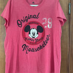 Disney  Mickey Mouse Club Member Original Mouseketeer T Shirt Adult Large Red Top Photo 0
