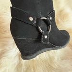 Solesenseability Black Suede Ankle Wedge Boots Size 9 Photo 9