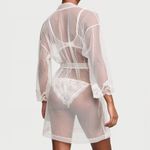 Victoria's Secret Victoria’s Secret Sheer Boho Floral Embroidery bride Short Robe in size m/large Photo 1