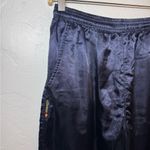 VINTAGE ELLESSE WARM UP TENNIS PANTS SZ 2 NAVY BLUE LINED DRAWSTRING LEG ZIPPERS Photo 3