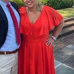 Jay Godfrey  cocktail dress size 14 tomato red orange lined nwot $445 Photo 3