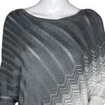 White House | Black Market Sweater Women XS Gray White Ombre Poncho Buttons Casual Photo 4