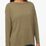 Lululemon  Back In Action Long Sleeve Heathered Grape Leaf Photo 0