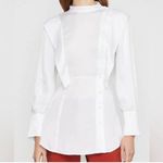 BCBGMAXAZRIA NWT BCBG MAXAZRIA Asymmetric Button Front White Shirt Sz XS-$198 Photo 13