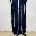 Calvin Klein Sweater Dress Size M Sleeveless Long Navy Blue Striped Photo 9