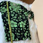 ECI  Black & Green Floral Cardigan Size Small Photo 8