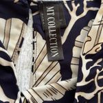 MT COLLECTION Dark Navy Blue Nautical Print Maxi Dress Size Small Photo 8