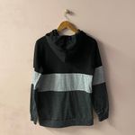 Barlver NWOT Black & Gray Striped Quarter Zip Pullover Hoodie Size S Photo 1